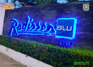 35 radisson blue metal signage in cebu